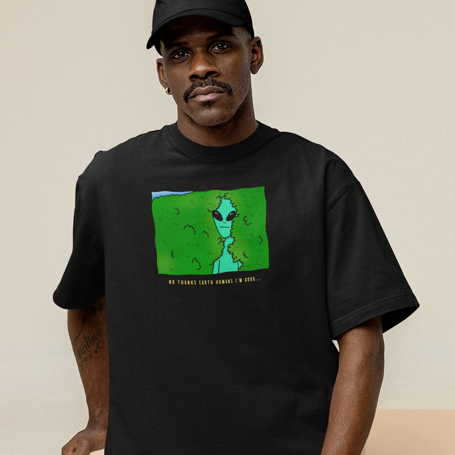 No thanks earth humans I'm good... alien Simpsons parody gildan unisex t-shirt