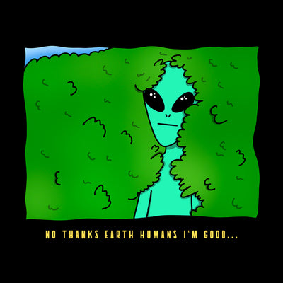 No thanks earth humans I'm good... alien Simpsons parody gildan unisex t-shirt