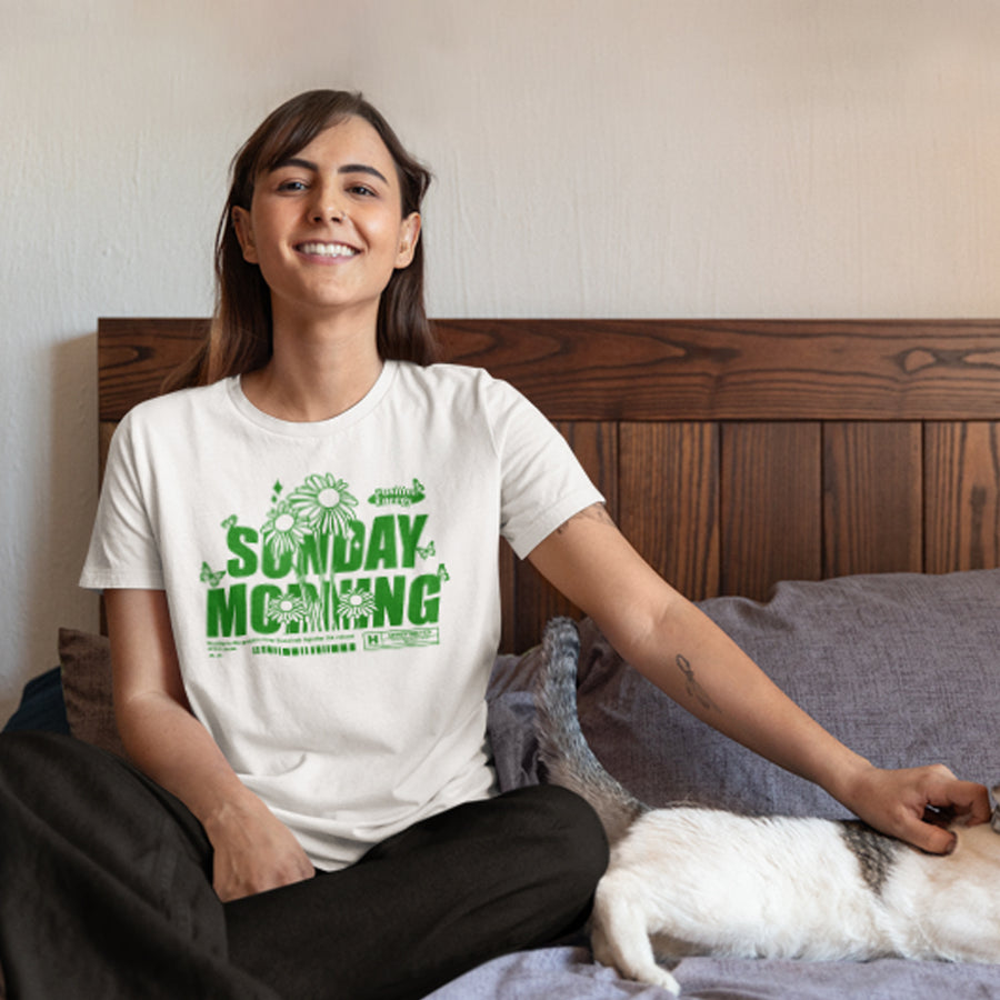 Sunday morning positive energy gildan unisex t-shirt