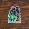 Assortment of critters koi fish holographic sticker