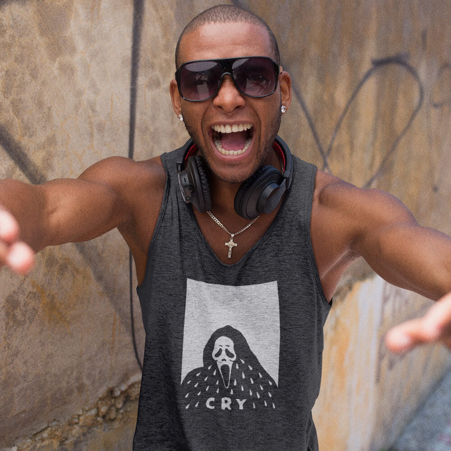 Cry Ghostface canvas unisex tank