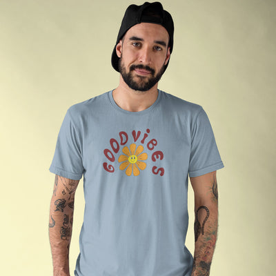 Good vibes flower gildan unisex t-shirt