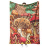 Mushrooms illustration fleece blanket