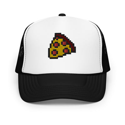 8-bit pizza foam trucker cap