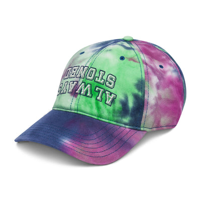 Always stoned tie dye hat