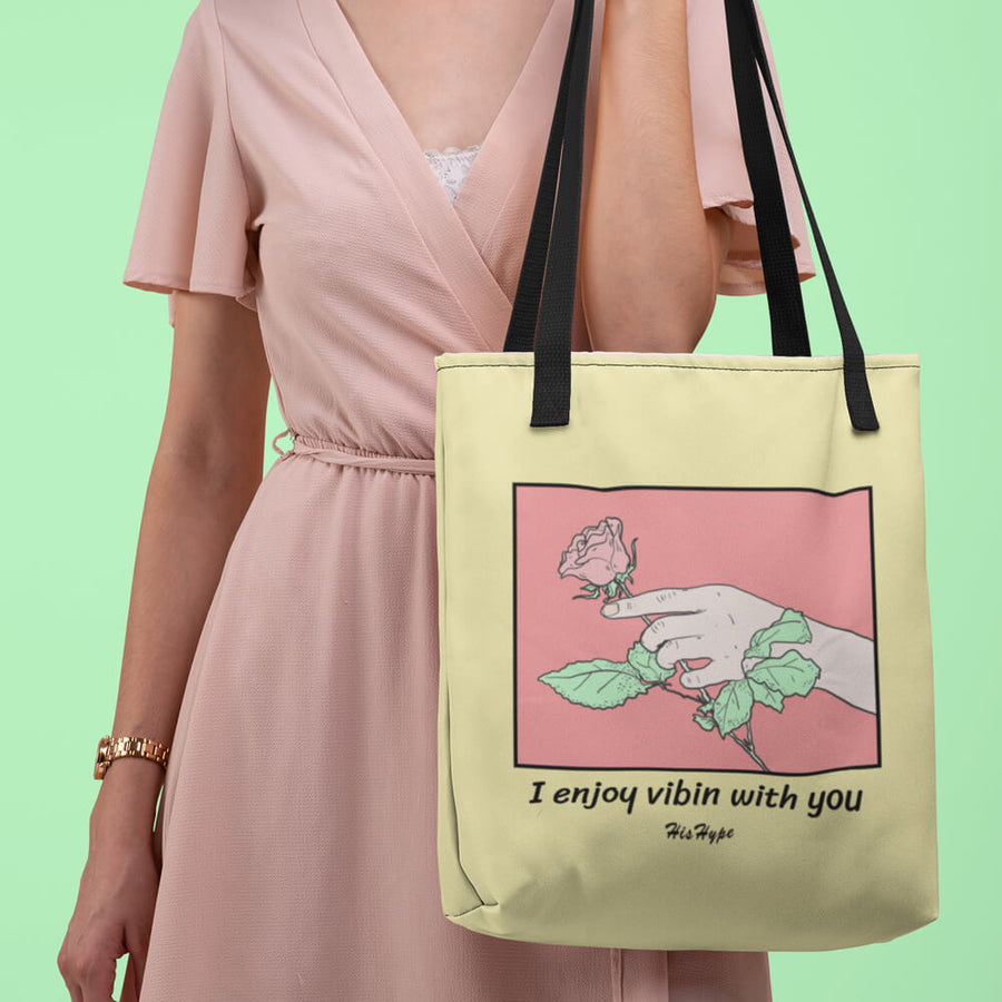 I enjoy vibin with you tote bag