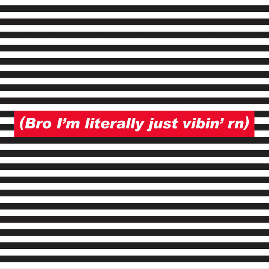 Bro I’m literally just vibin’ rn striped unisex hoodie