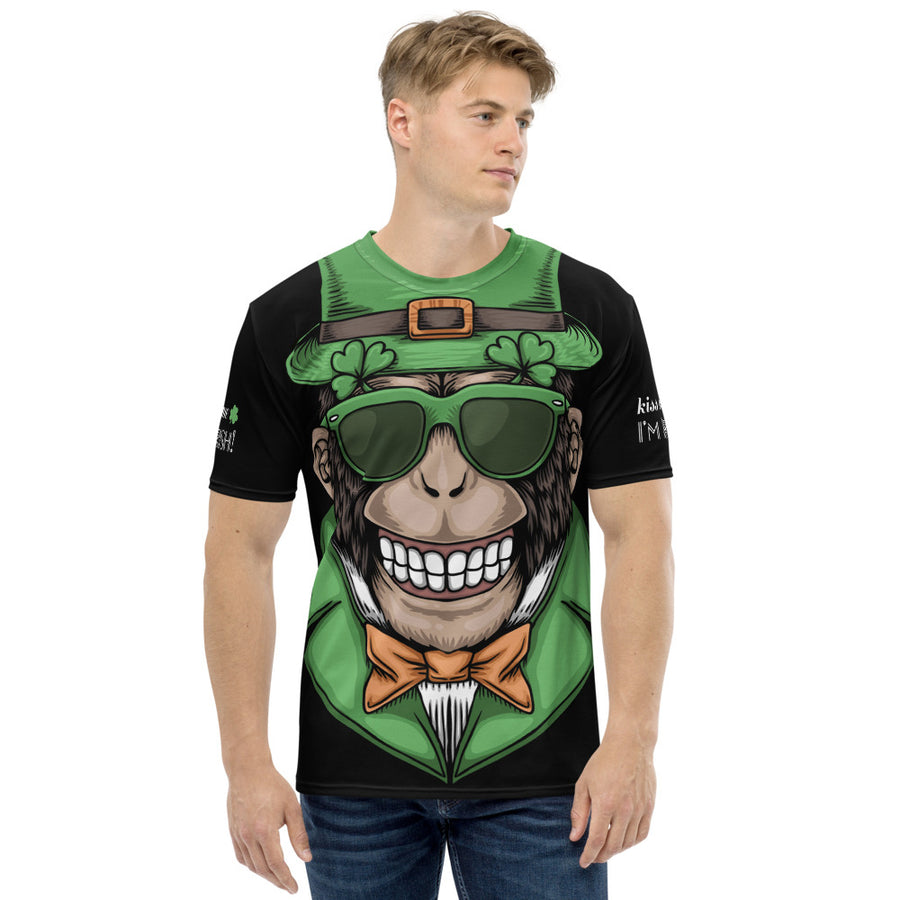 Kiss me I'm Irish smiling monkey unisex crew neck t-shirt