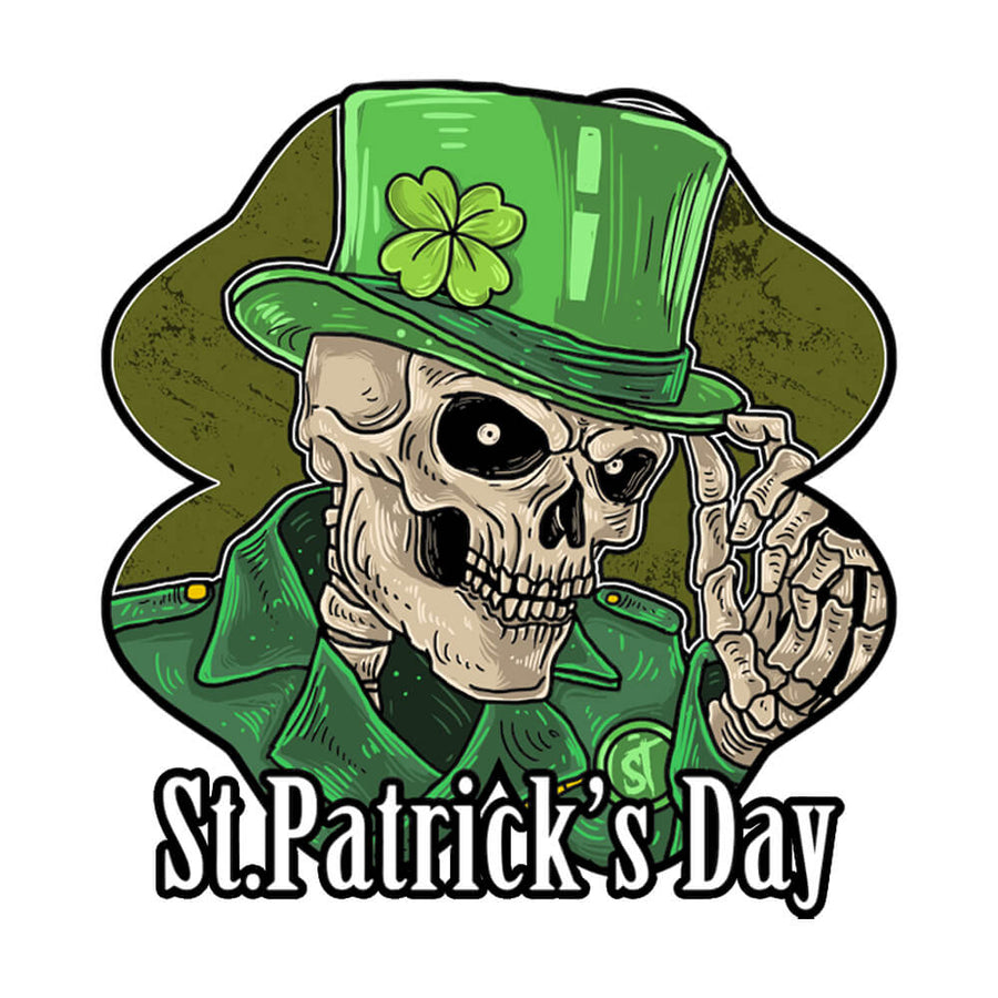 St Patrick's day skull clover beer stein