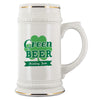 Green beer drinking team beer stein