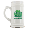 Green beer drinking team beer stein