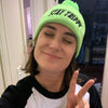 Stay trippy warped pom-pom beanie - HISHYPE