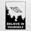 Believe in yourself UFO canvas unisex tank