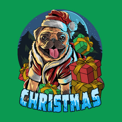 Christmas pug gildan unisex t-shirt