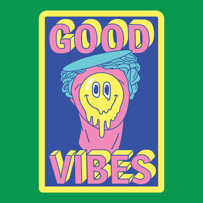 Good vibes smiley art portrait gildan unisex t-shirt