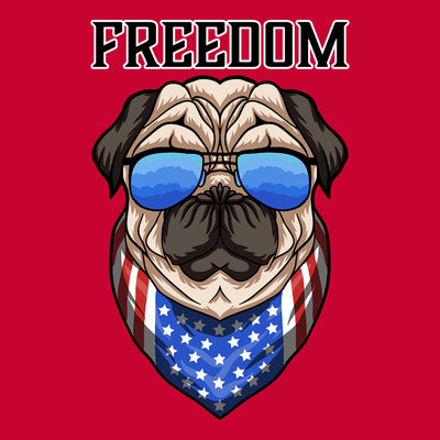 Freedom pug gildan unisex t-shirt