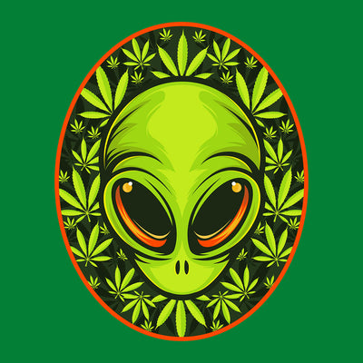 Weed Alien Crewneck Unisex Sweatshirt