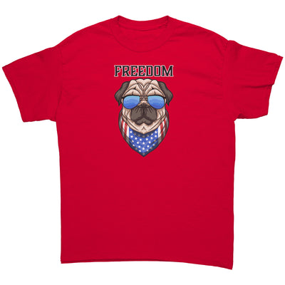 Freedom pug gildan unisex t-shirt