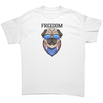 Freedom pug gildan unisex t-shirt