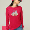 Pizza time cat party gildan unisex long sleeve tee