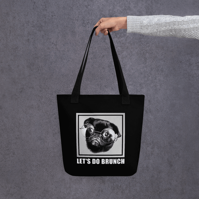 Let's do brunch hipster pug tote bag - HISHYPE