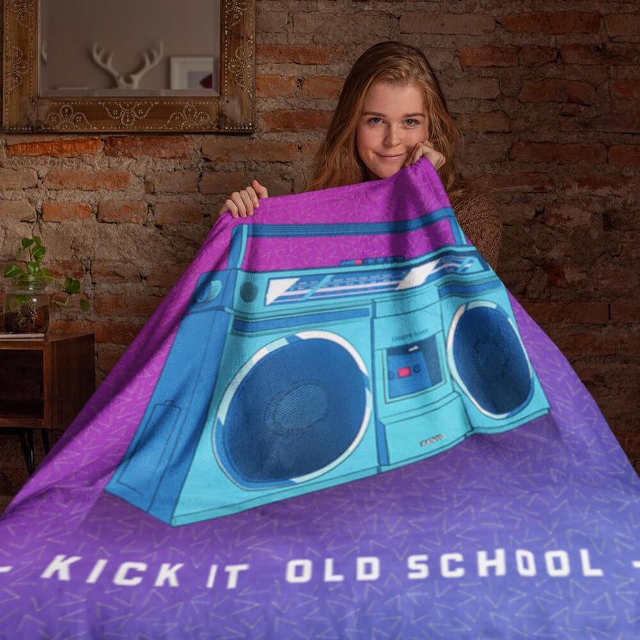 Kick it old school fleece blanket - HISHYPE