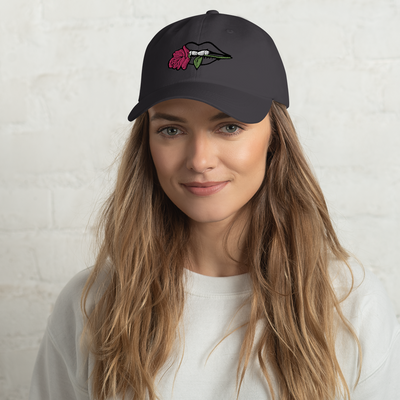 Rose lips baseball cap