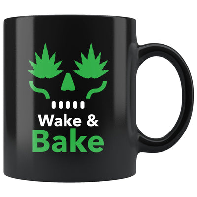 Wake & bake black 11oz mug - HISHYPE