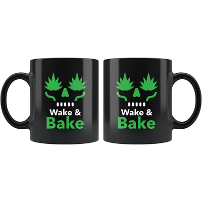 Wake & bake black 11oz mug - HISHYPE