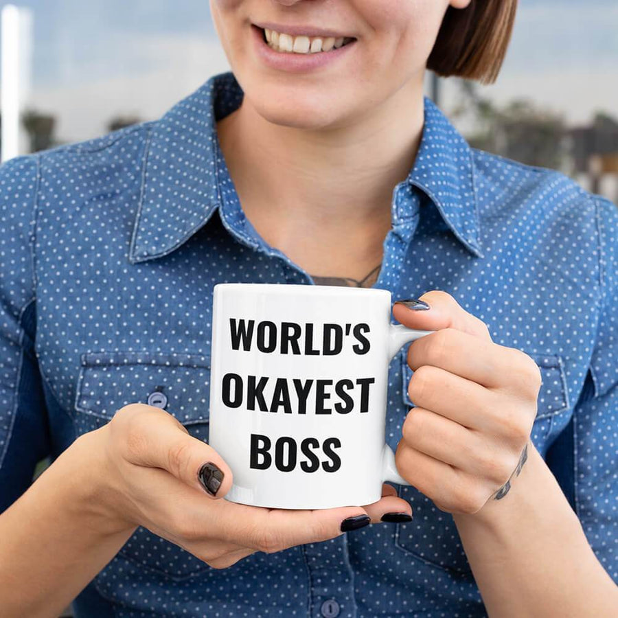 World's okayest boss 11 or 15oz mug - HISHYPE