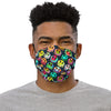 Warped tie dye smiley pattern face mask - HISHYPE