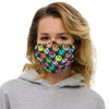 Warped tie dye smiley pattern face mask - HISHYPE