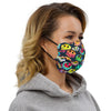 Warped tie dye smiley pattern face mask - HISHYPE