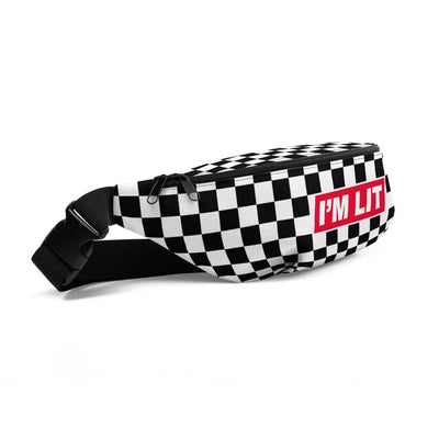 I'm lit checkered fanny pack - HISHYPE