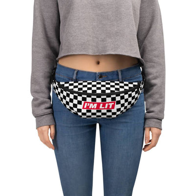 I'm lit checkered fanny pack - HISHYPE