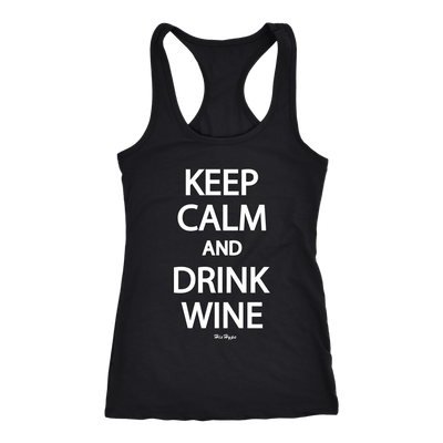 Keep calm and drink wine next level racerback tank