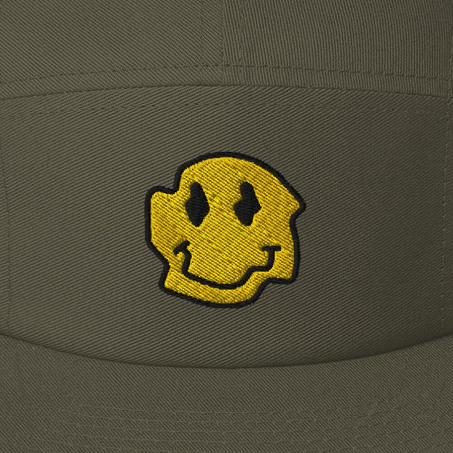 Warped smiley five panel cap - HISHYPE