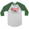 Dinosaur bummer Easter canvas unisex 3/4 raglan - HISHYPE