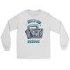 Kick it old school airbrush boombox gildan long sleeve tee - HISHYPE