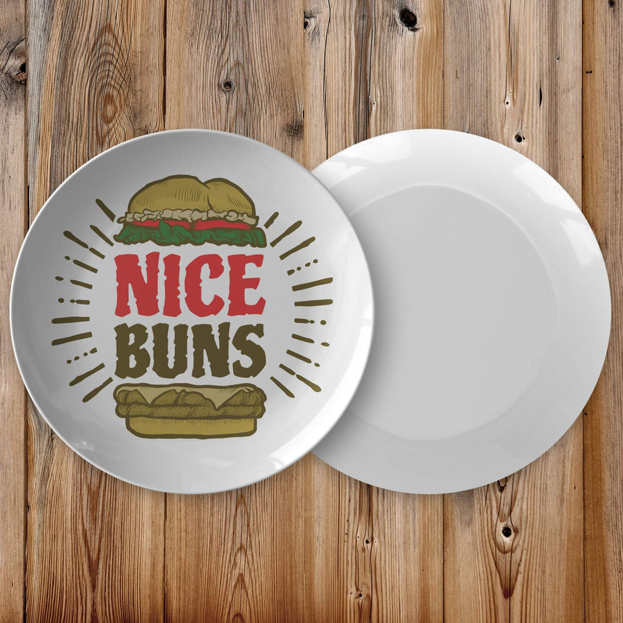 Nice buns burger 10" dinner plate - HISHYPE