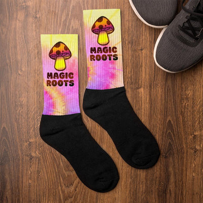 Magic roots mushroom tie dye sublimated socks - HISHYPE