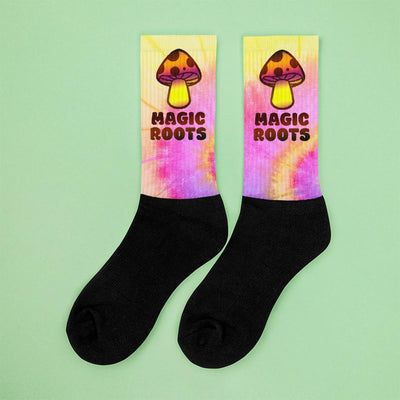 Magic roots mushroom tie dye sublimated socks - HISHYPE