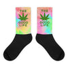 The good life pot leaf tie dye sublimated socks - HISHYPE