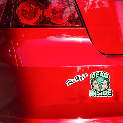 Dead inside split bubble-free sticker - HISHYPE