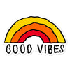 Good vibes rainbow bubble-free sticker - HISHYPE