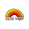 Good vibes rainbow bubble-free sticker - HISHYPE