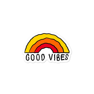 Good vibes rainbow bubble-free sticker - HISHYPE