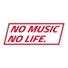 No music no life bubble-free sticker - HISHYPE