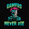 Gamers never die split skull unisex hoodie - HISHYPE