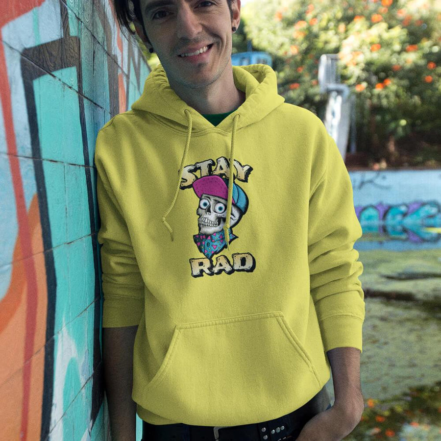 Stay rad hipster skull unisex hoodie - HISHYPE
